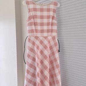 Pink and white checkered dress